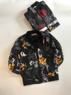 Áo khoác nam Bomber đen trắng