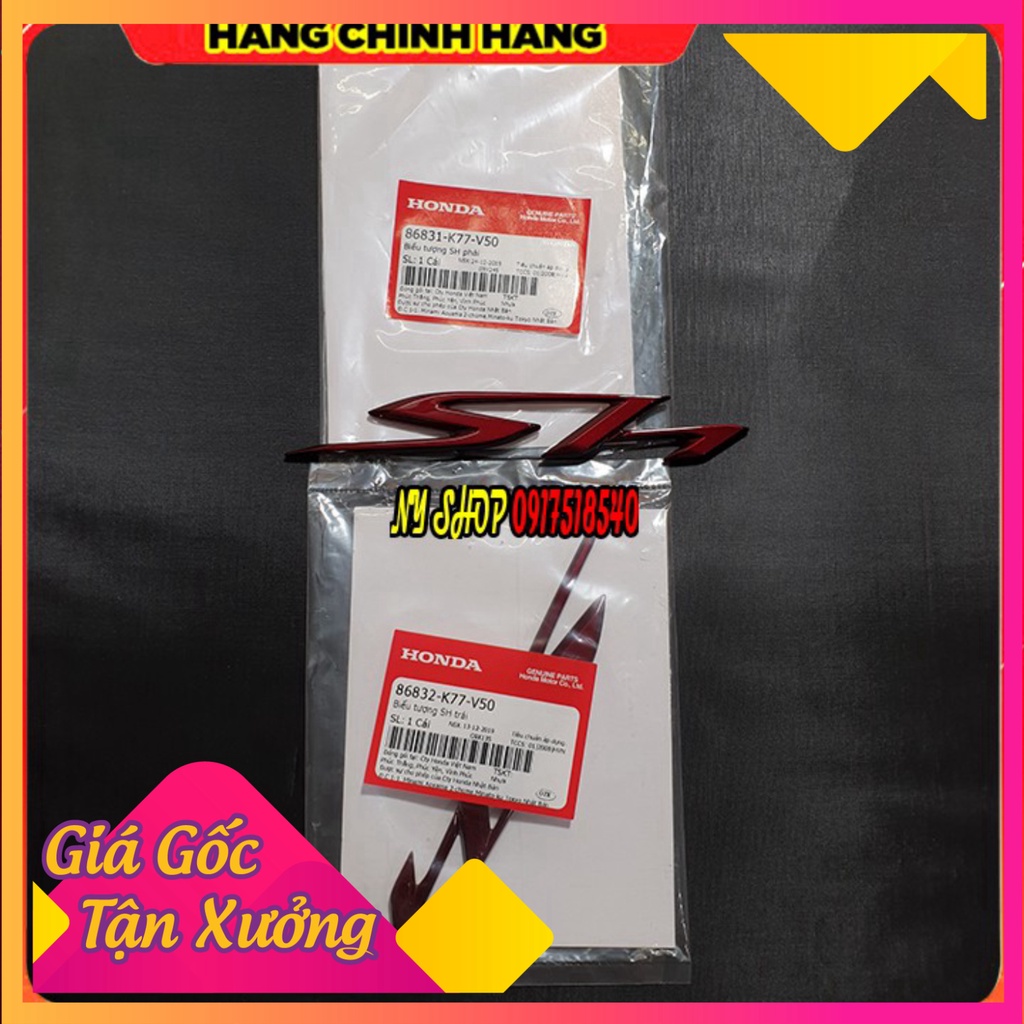 Bộ Tem Chữ Đỏ SH việt 2017 - 2019 - 𝐭𝐞𝐦 𝐇𝐎𝐍𝐃𝐀 𝐜𝐡𝐢́𝐧𝐡 𝐡𝐚̃𝐧𝐠 ( gồm tem chữ HONDA và chữ SH ) (Ảnh Sp thật