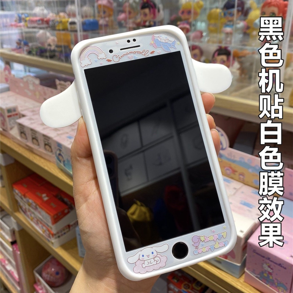 Ốp Điện Thoại Kính Cường Lực Viền Mềm In Hình Hoạt Hình Cho Iphone 4S 11 6plus / 7Plus / 8Plus 5 / 5s xsmax xr