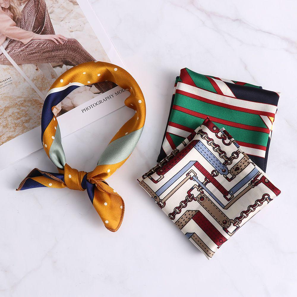 EUCA Khăn Choàng Cổ Hình Vuông Cỡ Nhỏ Phong Cách Vintage Thời Trang Cho Nữ