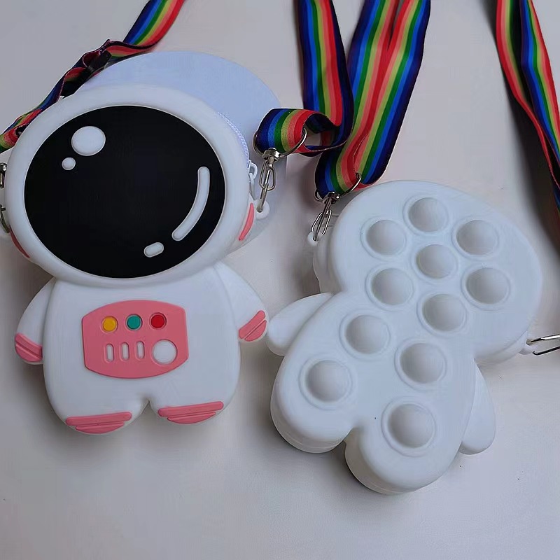 Túi Đựng Tiền Xu Bằng Silicone Hình Phi Hành Gia Cho Bé