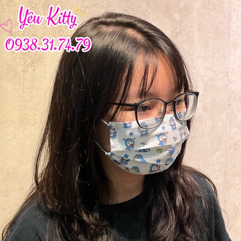 Set 5 khẩu trang người lớn Hello Kitty Doraemon