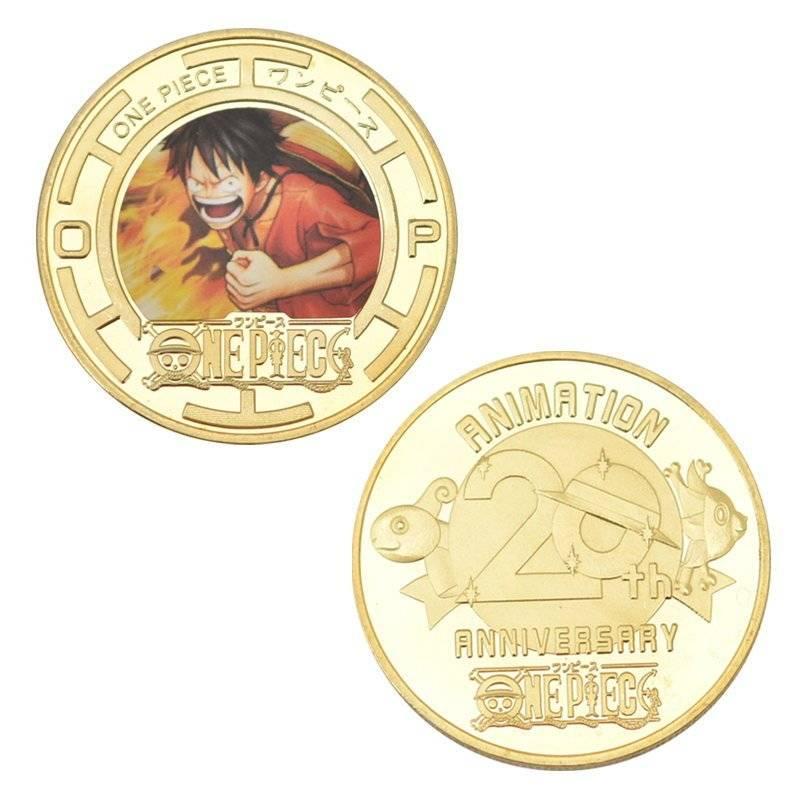 Đồng xu kỷ niệm hình nhân vật Luffy Zoro hoạt hình One Piece đường kính 4cm độc đáo