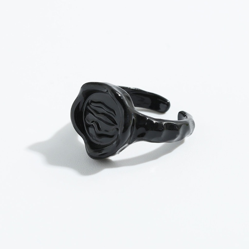 Nhẫn Mặt Vuông Trong Suốt Màu Tím / Xanh Dương / Trắng Dễ Thương