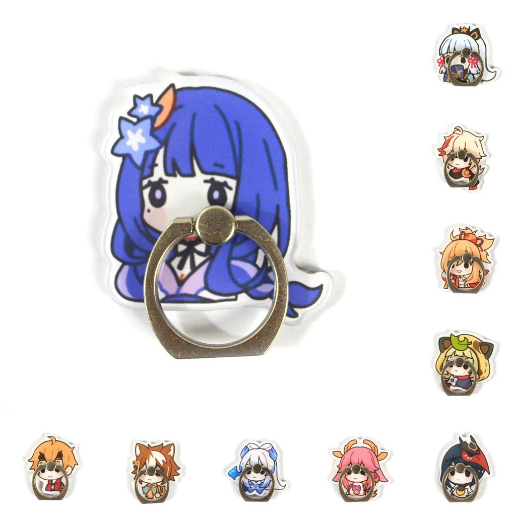 Vòng Nhẫn Gắn Điện Thoại Bằng Acrylic Hình Nhân Vật Game Genshin Impact