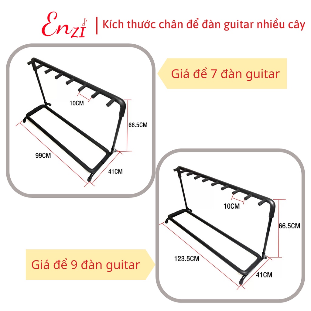 Giá để đàn guitar chân dựng đàn nhiều cây loại 3 5 7 9 cây đàn ghita thùng bass electric Enzi