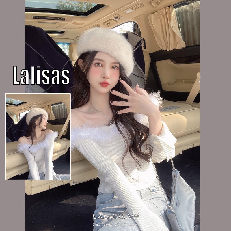 Áo len tay dài trễ vai thời trang dành cho nữ | BigBuy360 - bigbuy360.vn