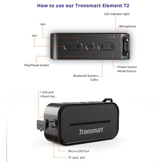 Loa bluetooth Tronsmart Element T2 chống nước IPX56
