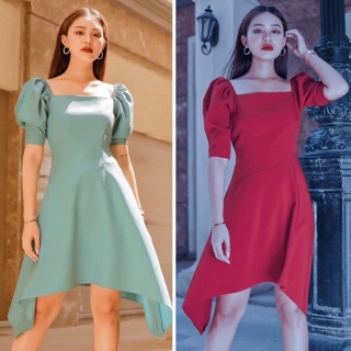 Đầm lệch tà 2 màu
