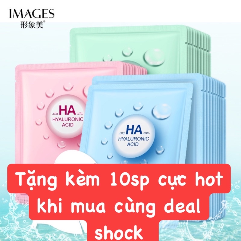 Mặt nạ dưỡng ẩm Ha Images cấp ẩm dưỡng da dưỡng trắng chống lão hoá thải độc da mặt nạ giấy nội địa trung dưỡng trắng