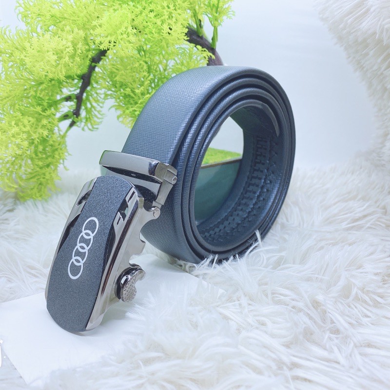 Thắt Lưng Nam,Dây Lưng Nam Mặt Hợp Kim Khoá Tự Động Mặt Sần Audi Dây Da Mềm Tổng Hợp