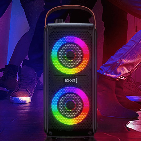 Loa bluetooth ngoài trời hiệu ứng đèn LED RGB ROBOT RB490 thắp sáng bữa tiệc âm nhạc của bạn