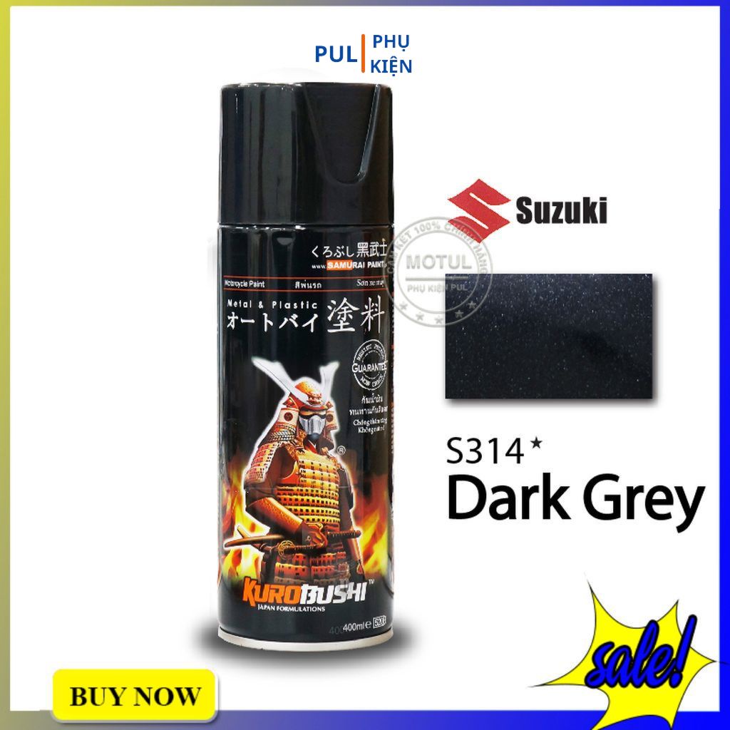 Sơn samurai màu xám đậm S314 làm mới đẹp xe bám tốt chống gỉ sét hàng chính hãng