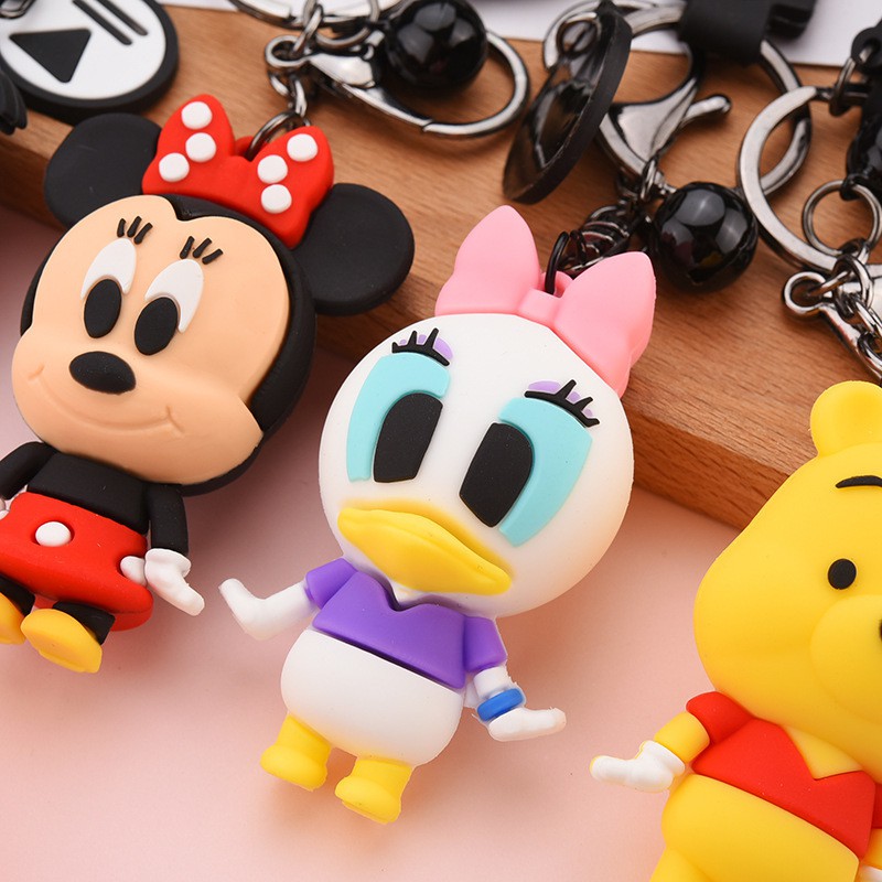 Móc khóa dây da hình hoa cúc xinh xắn