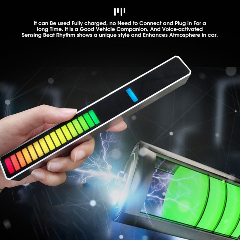 Thanh đèn LED RGB 3D nháy theo nhạc có pin sạc USB