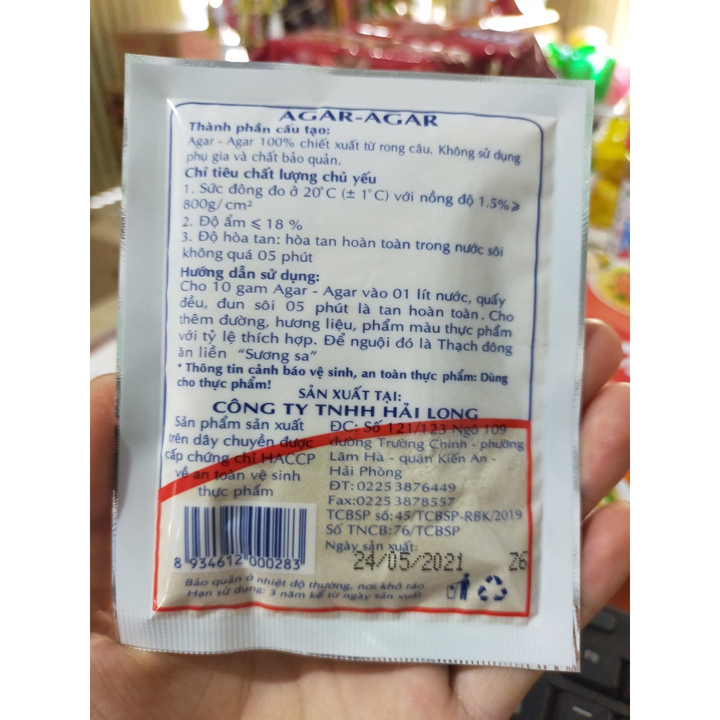 Bột Đông Sương Agar Agar 25g Loại I