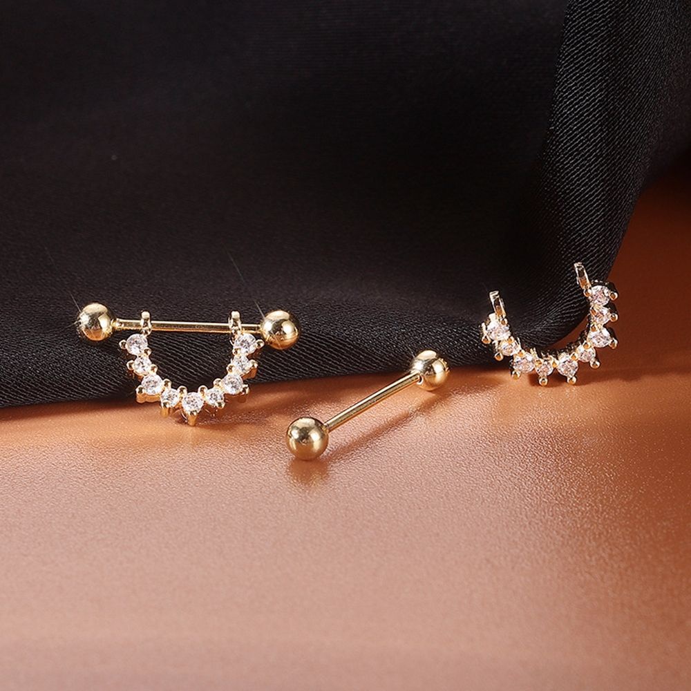 Khuyên Tai Hình Chữ U / Tam Giác / Chữ V Bằng Hợp Kim Nhiều Màu Thời Trang Hàn Quốc