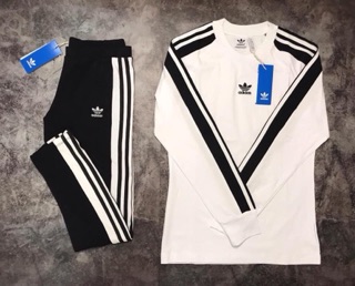 ( XẢ KHO ) Áo Panel 3-Stripes longsleeve tee Made in Cambodia full tag code