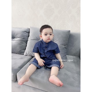 Quần áo trẻ em [ QUỲNH BOUTIQUE ] _SET BỘ RỜI BÉ TRAI JEAN CÔNG TỬ (5-35KG)