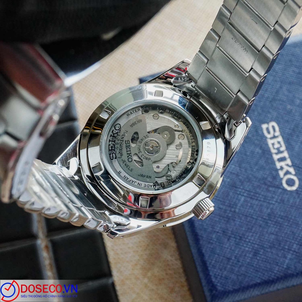 Đồng Hồ Nam Chính Hãng Seiko 5 Cơ Automatic SCVE053 Dây Kim Loại Cao Cấp Kính Khoáng Cứng Chống Va Đập SK30