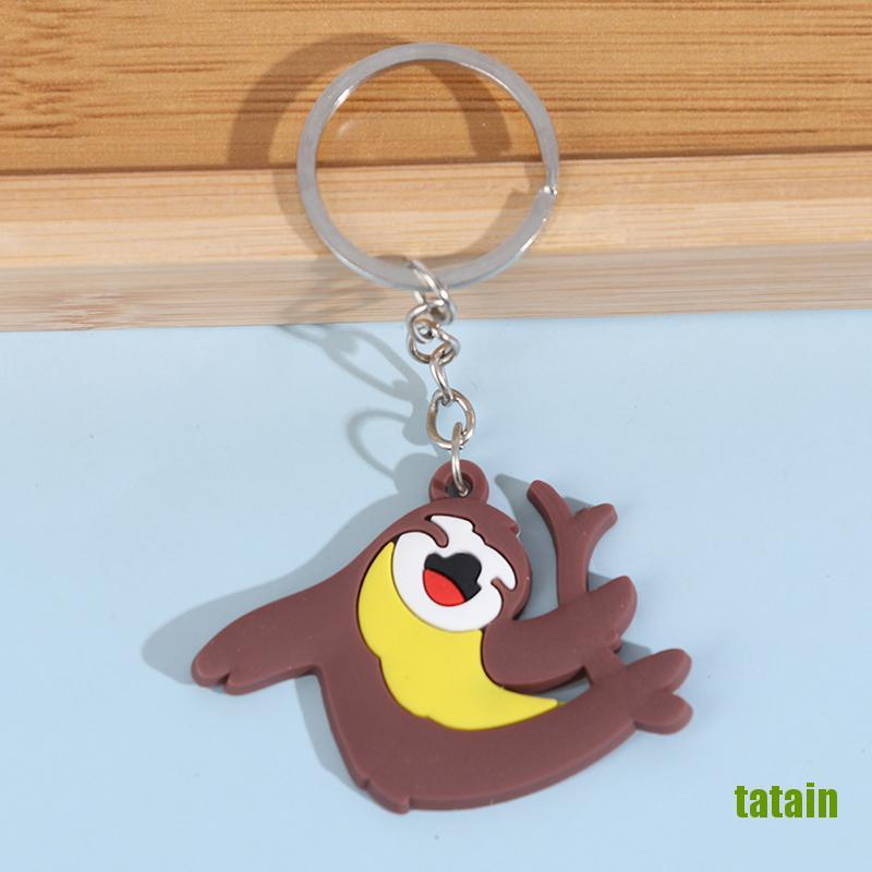 Móc Chìa Khóa / Điện Thoại Hình Chú Lười Bằng Pvc Độc Đáo Diy