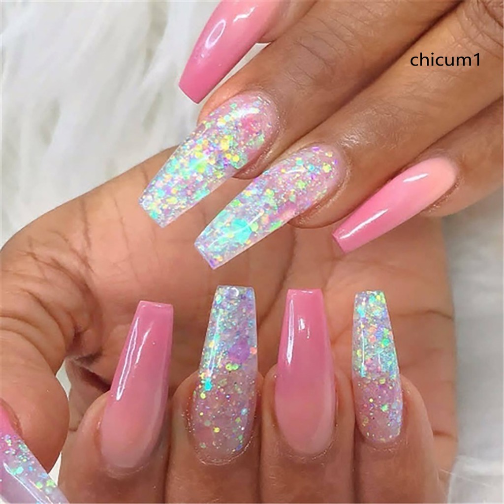 [Hàng mới về] Sơn gel kim tuyến lấp lánh trang trí móng nghệ thuật 5ml