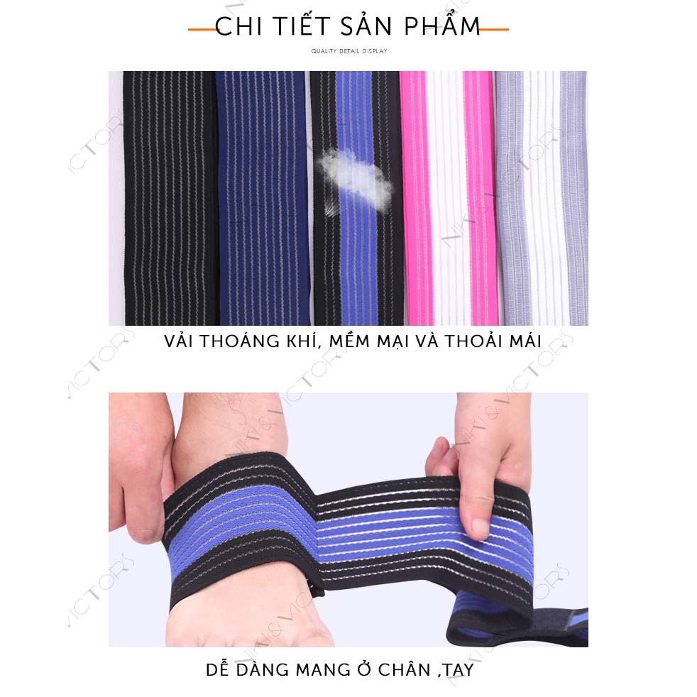 Băng Quấn Aolikes Cố Định Cổ Tay Cổ Chân, Dây Đeo Thể Thao Co Giãn Thoáng Khí Ngăn Ngừa Chấn Thương 70cm