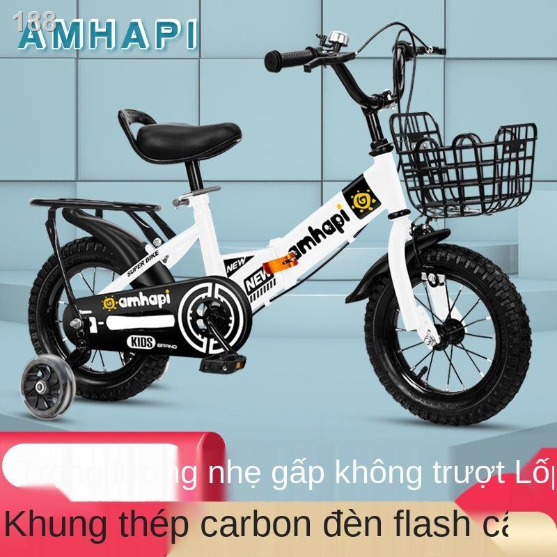 HQuà tặng trẻ em xe đạp đẩy bé trai và gái 2-4-6-8-10 tuổi gấp