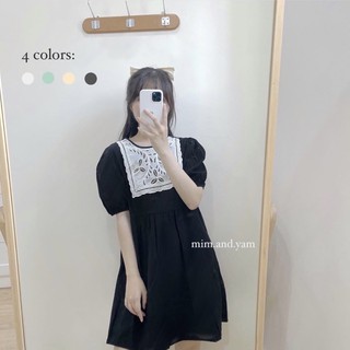 Váy thô phối ren  4 màu