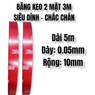 Băng keo 2 mặt đa năng 3m siêu dính - siêu mỏng - dính chắc chắn