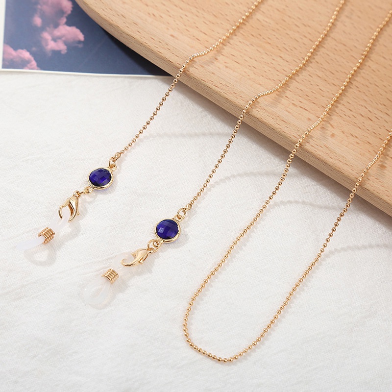 Dây đeo mắt kính chống thất lạc hình trái tim đính đá