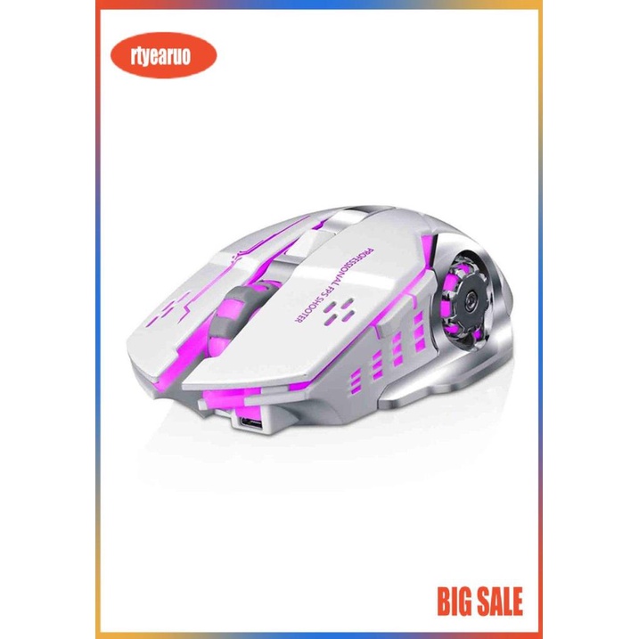 Chuột 2.4g USB Máy tính không dây Máy tính chơi game Đèn nền Chuột im lặng có thể sạc lại