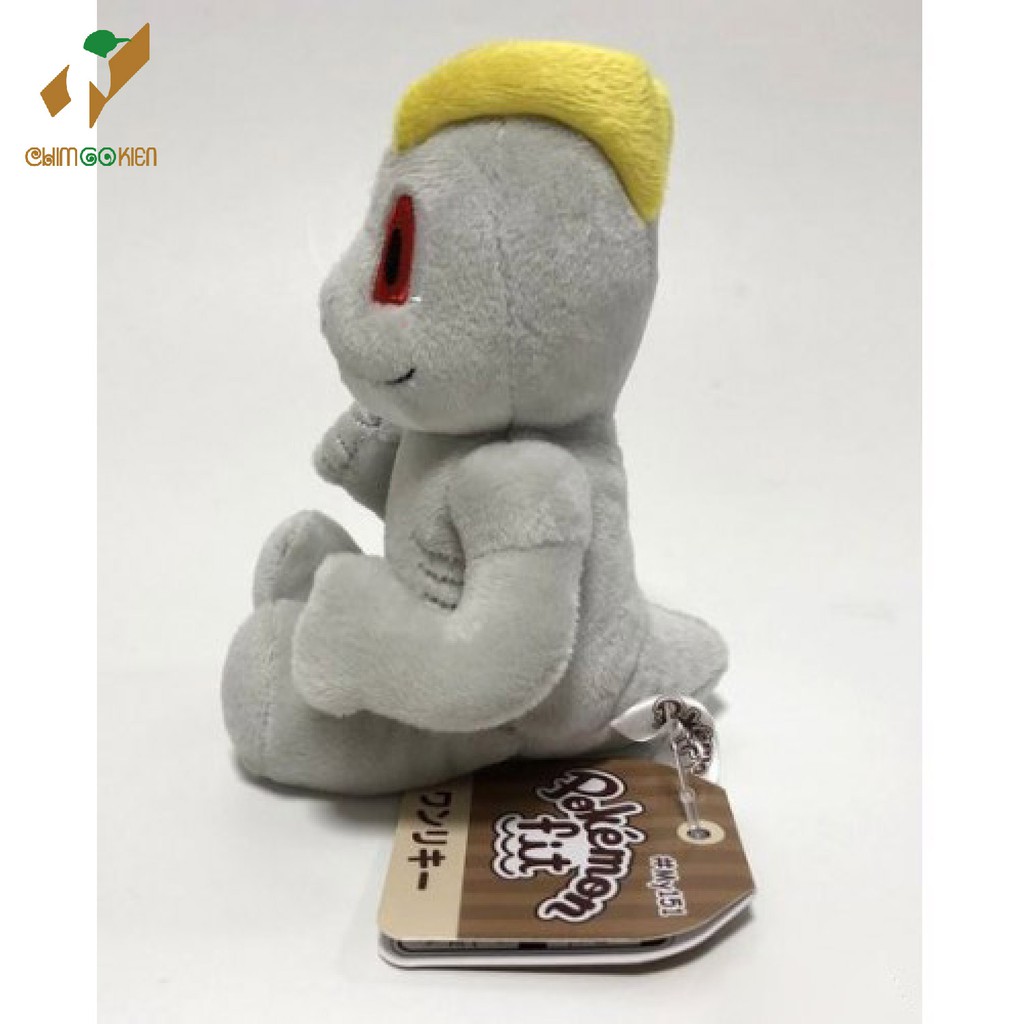 Gấu bông pokemon anime đấu sĩ Machop(Wanriky)13cm size fit hàng Nhật