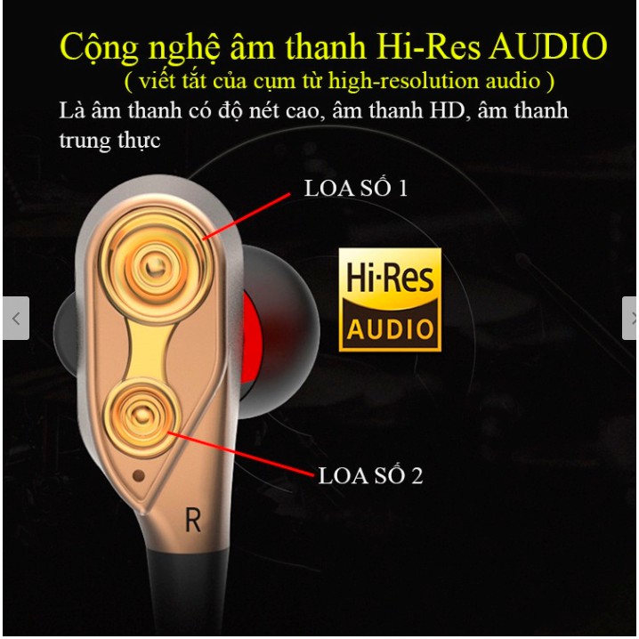 Tai Nghe Chống Ồn Loa Kép 4D Extra Bass SRA8 Nghe nhạc, chơi game, Tai Phone Có Dây Cho Điện Thoại, Máy Tính, Laptop, PC