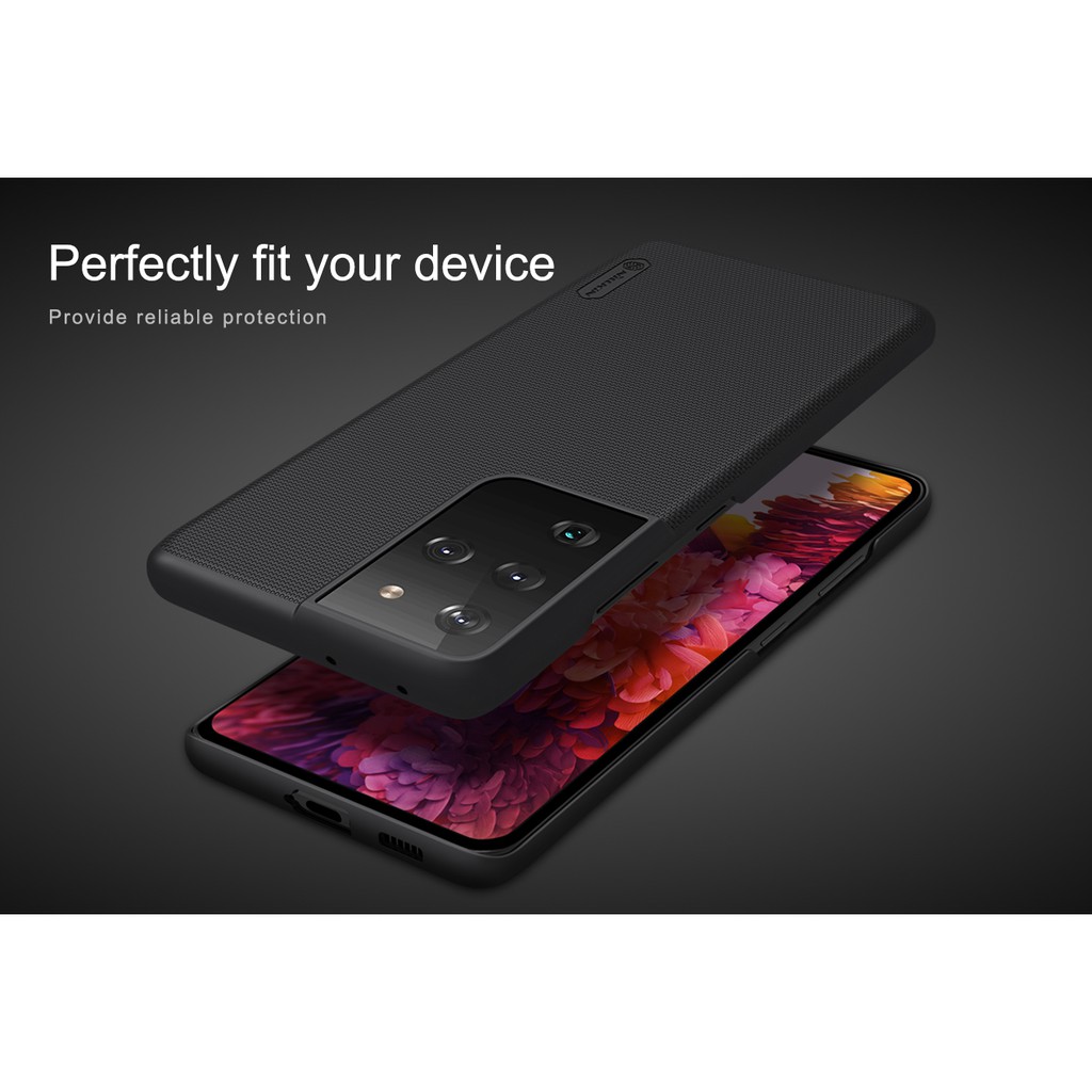 Ốp Lưng Samsung Galaxy S21 Ultra Hiệu Nillkin Dạng Sần Cứng Chính Hãng Hình Chụp Thật