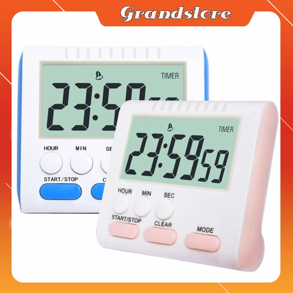 ĐỒNG HỒ BẤM GIỜ ĐẾM NGƯỢC, ĐẾM XUÔI THỜI GIAN, HẸN GIỜ, BÁO THỨC, XEM GIỜ ĐỂ BÀN MINI NHIỀU MÀU MÀN HÌNH LCD