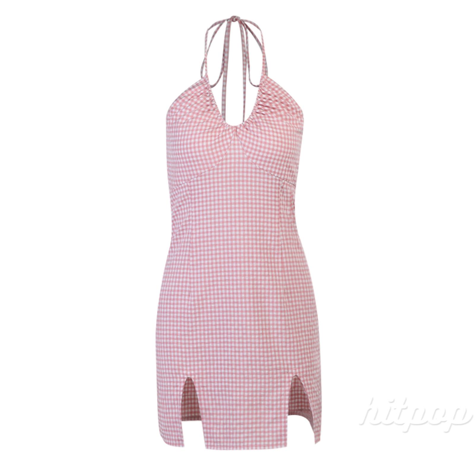 Đầm Hai Dây Họa Tiết Ca Rô Thời Trang Quyến Rũ Dành Cho Nữ | BigBuy360 - bigbuy360.vn