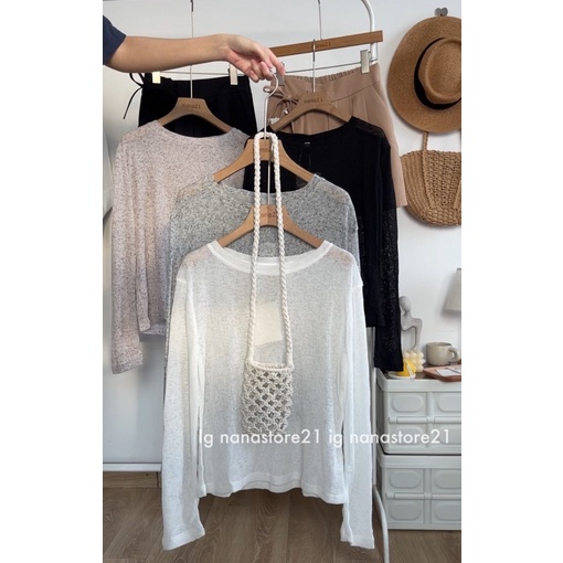 Áo len mỏng muối tiêu Nana21 Nanastore21