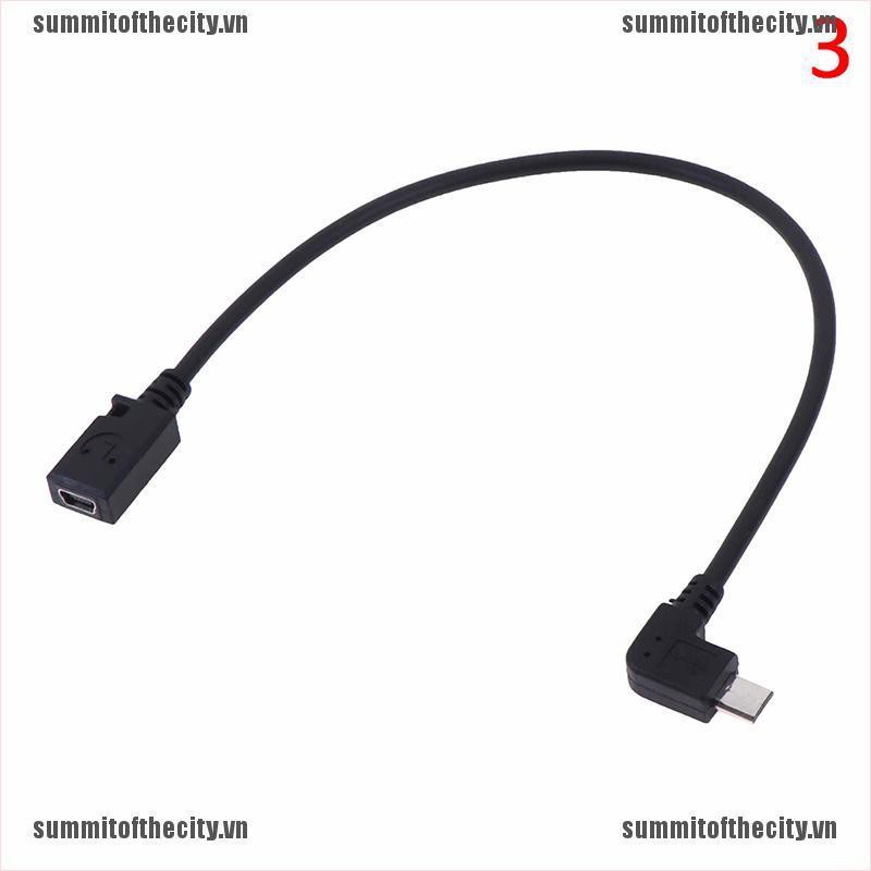 Cáp chuyển đổi đầu cắm Micro USB sang cổng cắm Mini USB góc 90 độ tiện dụng