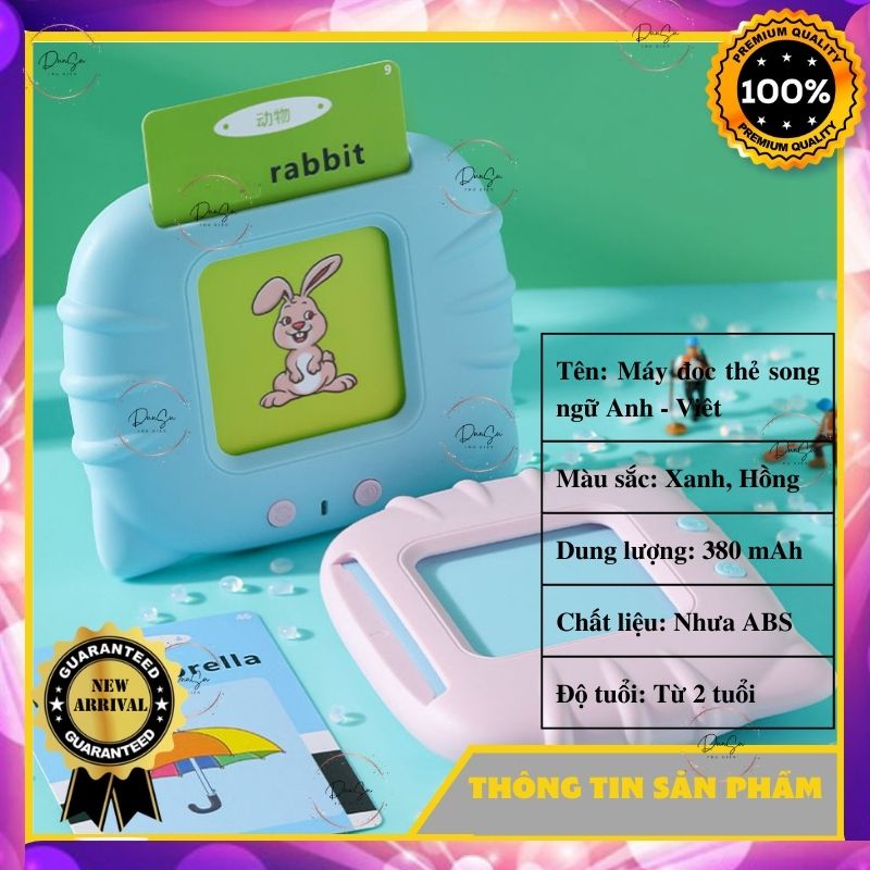 [FREESHIP] Máy Đọc Thẻ FlashCard Song Ngữ Anh Việt 112 Thẻ 224 Từ Vựng Máy Đọc Thẻ Thông Minh Anh Việt Cho Bé DUNSU.PK