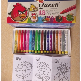 Sáp tô màu 18 màu queen 5 hộp