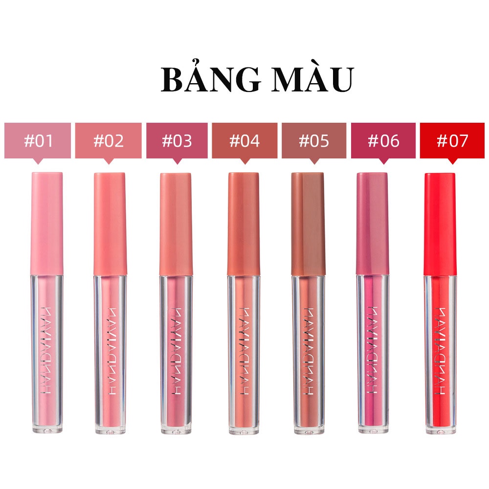 Bộ 7 Thỏi Son Kem Lì HANDAIYAN MATTE LIQUID LIPSTICK SET Thời Thượng Bền Màu Nội Địa Trung B10