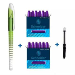 Combo bút máy học sinh Schneider Voyage ngòi EF. Tặng kèm eye dropper