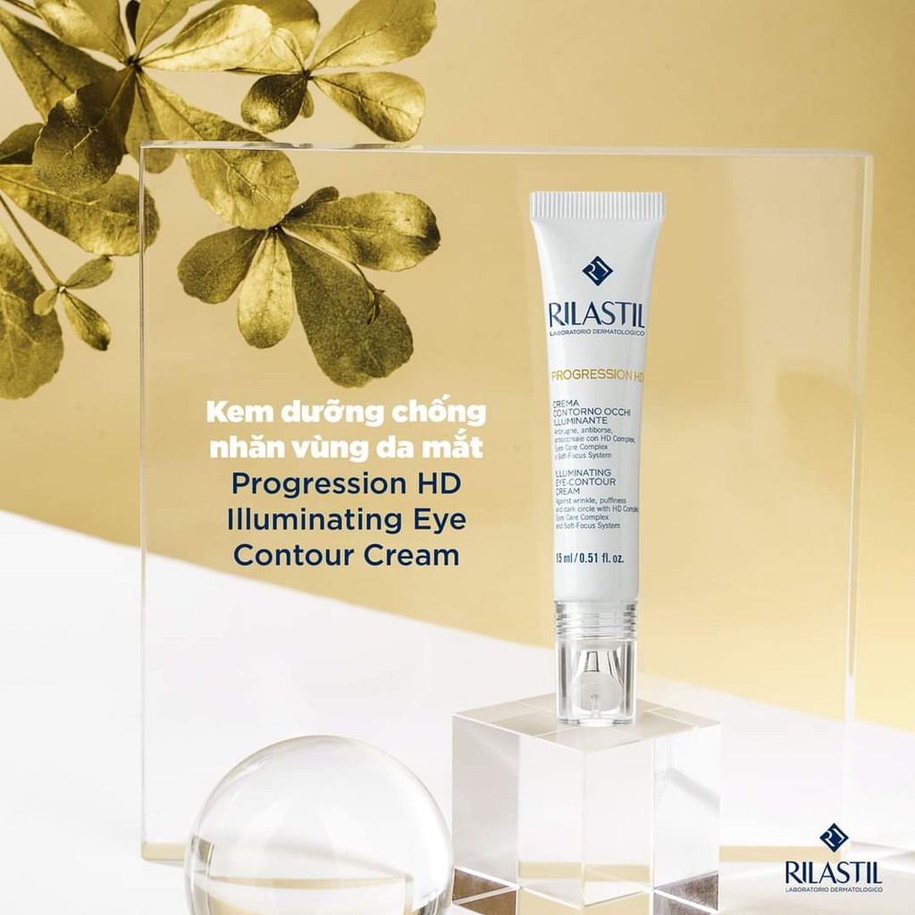 Kem Dưỡng Mắt Chống Nhăn Có Đầu Mát Xa Giảm Thâm Quầng Mắt Rilastil Progression Hd Illuminating Eye Contour Cream 15ml