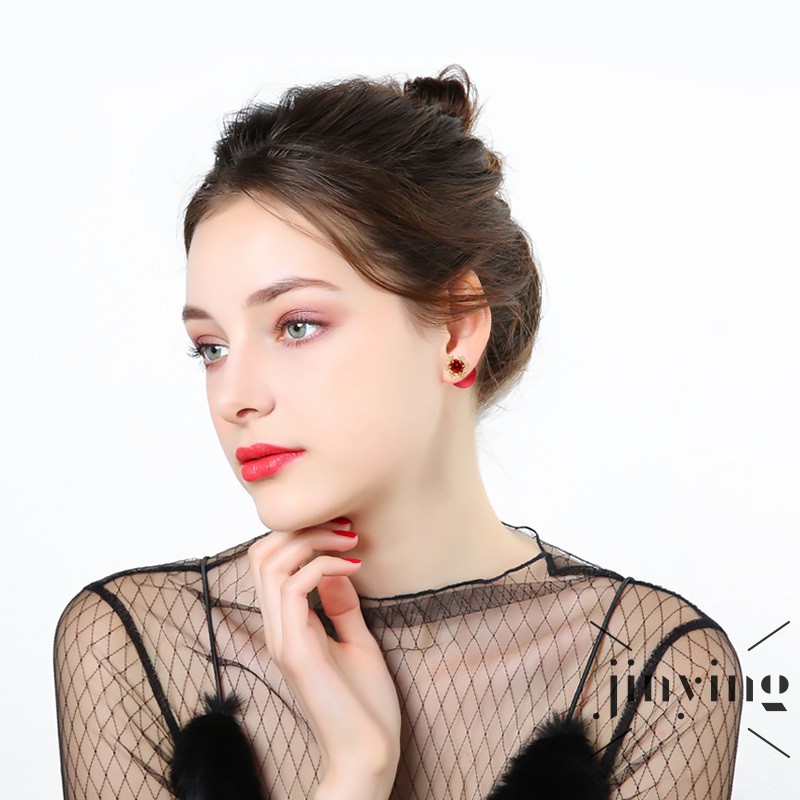 Bông tai GETNOIVAS đính đá thanh lịch thời trang cho nữ