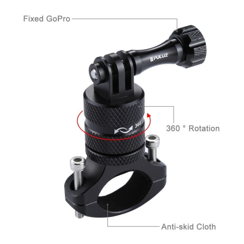 Kẹp ghi đông nhôm 360 độ PULUZ cho GOPRO HERO và Camera hành trình khác