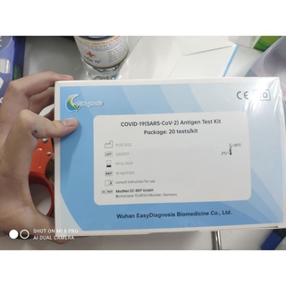 1 hộp 20 bộ bộ kít test nhanh , test mũi tại nhà