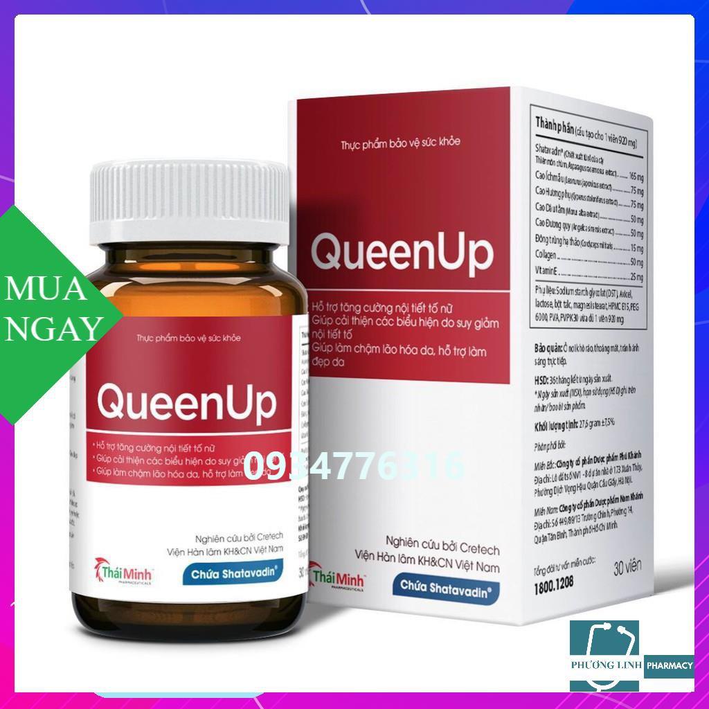 QueenUp - Hỗ Trợ Tăng Cường Nội Tiết Tố Nữ, Chậm Quá Trình Lão Hoá Da, Hỗ Trợ Làm Đẹp Da