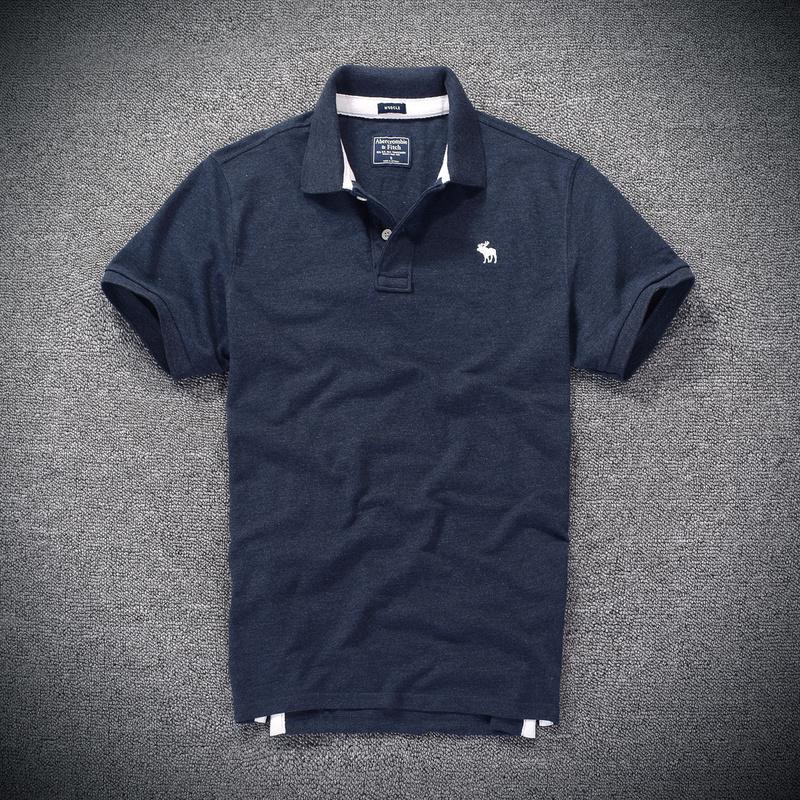 Áo Thun Polo Tay Ngắn Dáng Ôm In Chữ Abercrombie & Fitch Chất Lượng Cao Thời Trang Cho Nam