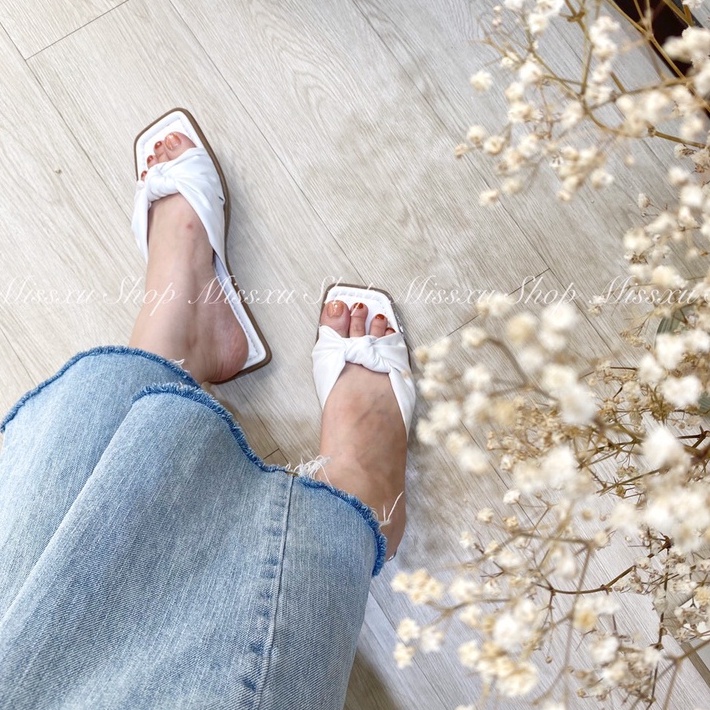 Dép nữ bệt xoắn nơ giữa thời trang MYSS - DE75